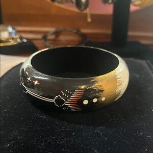 Boho Painted Wood Bangle